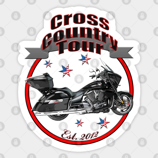 Cross Country Tour U.S.A. Star Motorcycle Sticker by DroolingBullyKustoms